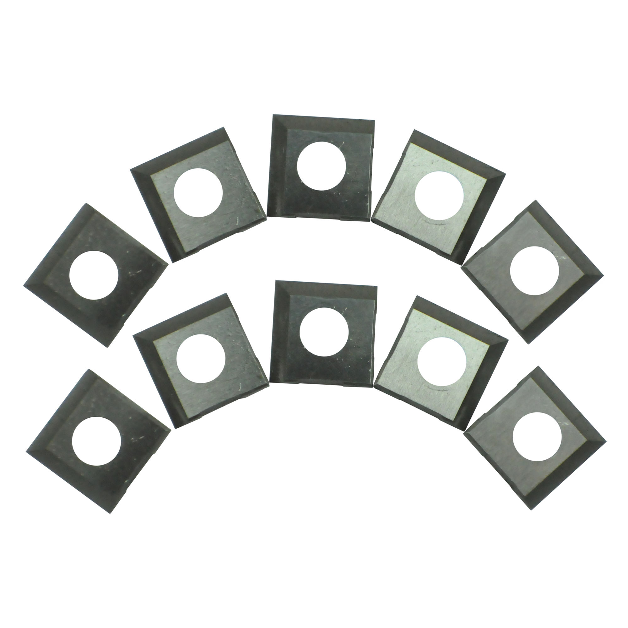 ToughCut 15mm x 15mm x 2.5mm Square 30 Deg 4 Sided TCT Insert Blade (10Pce) suit Spiral Cutter Head