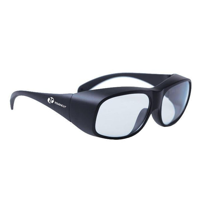 Black sunglasses with a visible ToughCut brand logo on a white background