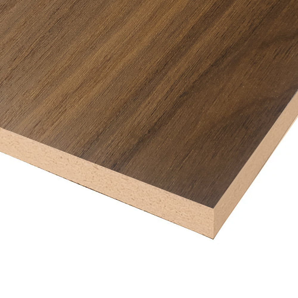 Faux Walnut Melamine / MDF 2 Sided 2440mm x 1220mm x 16mm Ancona JACR1055 by Tough Board
