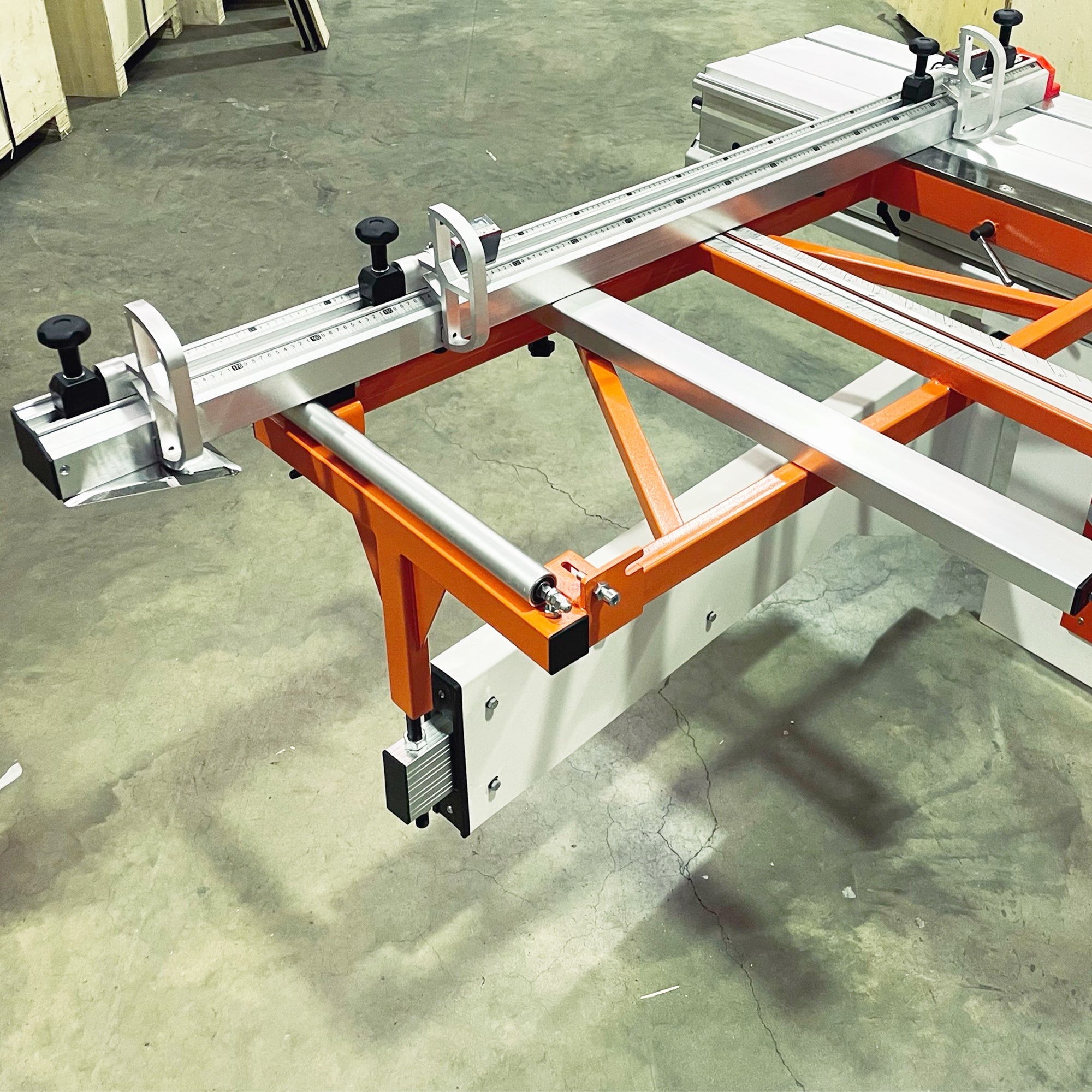 350mm (14") 7.5HP 3.8m Sliding Table with Overhead Control & Automatic Rise / Fall & Tilt Panel Saw 415V Diamond 450A by Toughcut