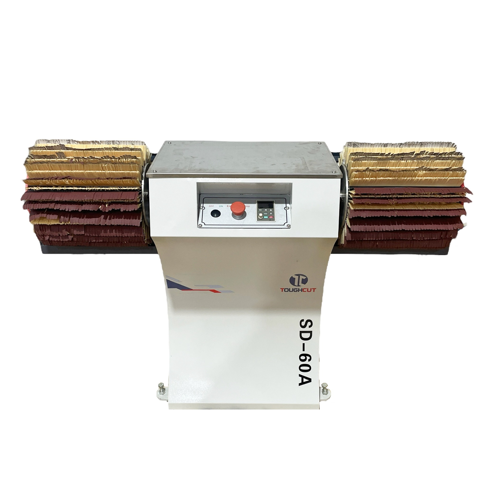 Horizontal (Manual) Brush Sander with Twin Head Abrasives SD-60A by Toughcut